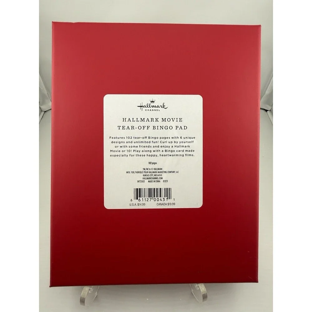 New SEALED Hallmark Channel Christmas Movie Tear-Off Bingo Game Pad 102 Pages